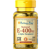 Vitamina E 400 UI natural 100 cápsulas PURITAN'S PRIDE